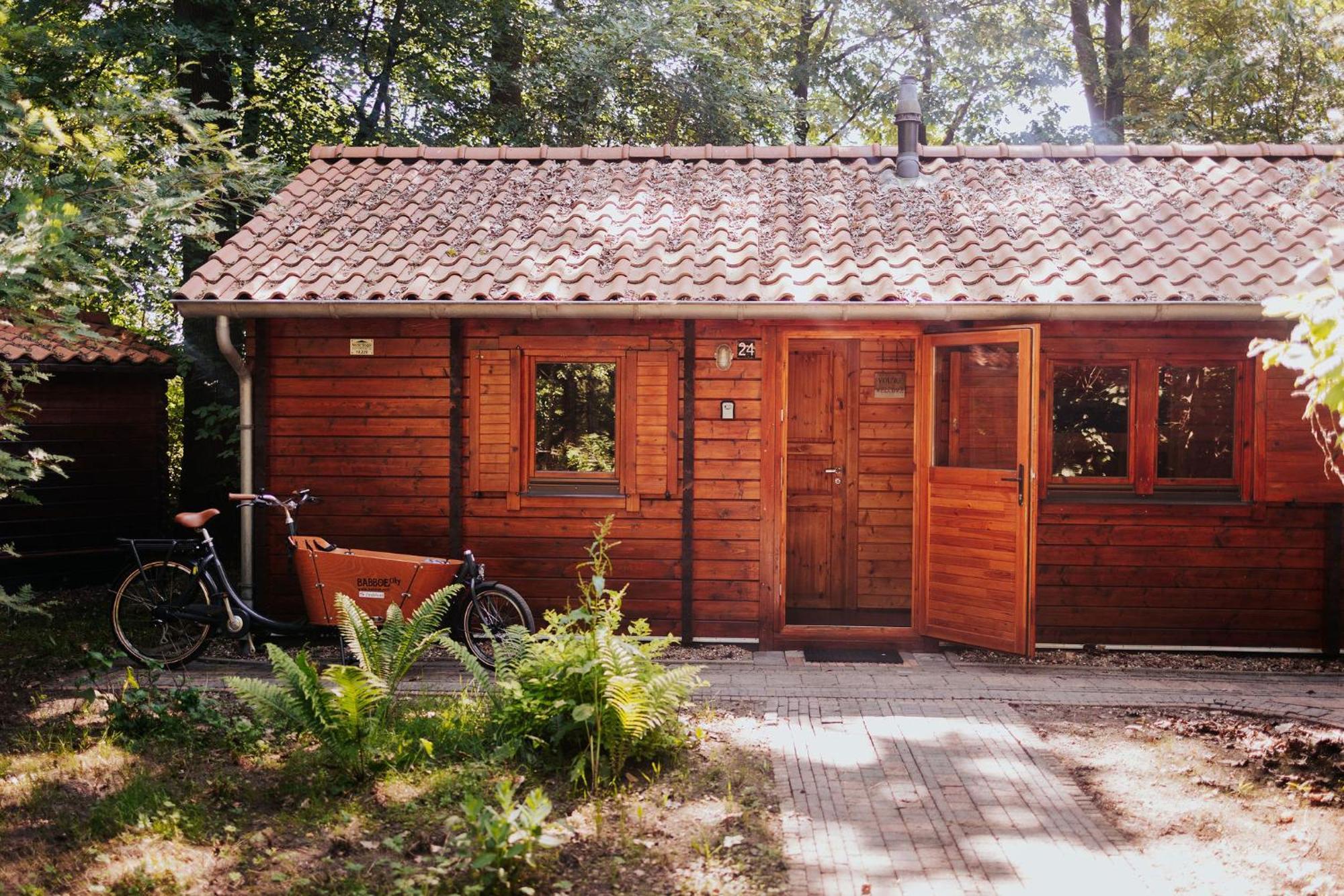 Sfeervolle Blokhut Met Fijne Buitenruimte @ Veluwe Epe Bagian luar foto